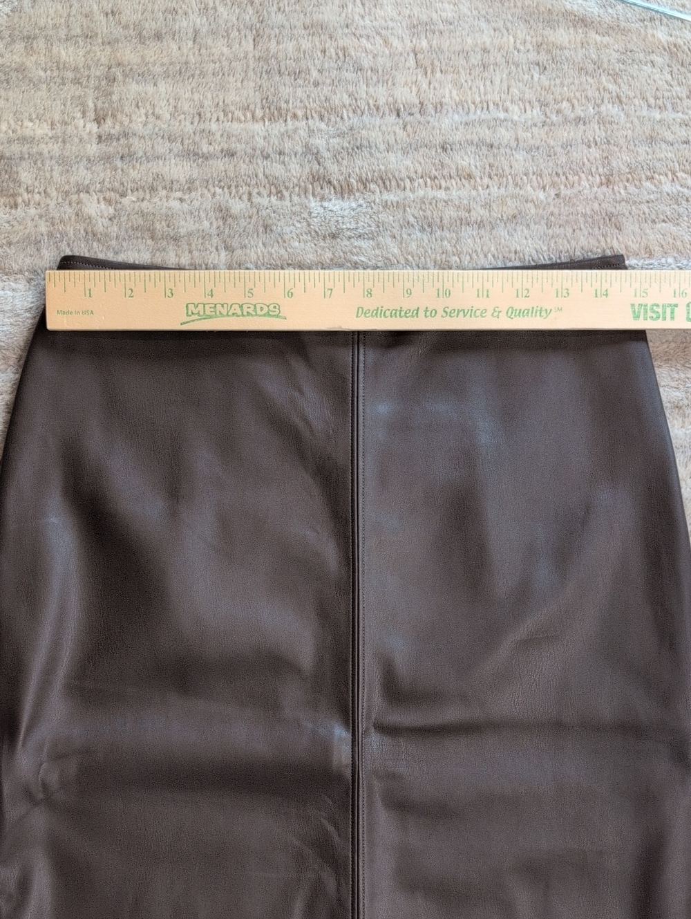 abercrombie Faux Leather Pencil Skirt in Milk Chocolate M - Picture 2 of 8